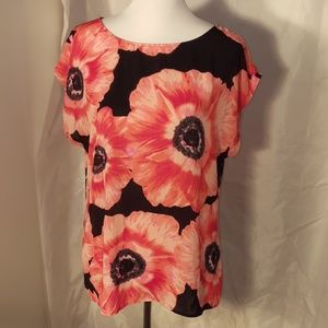 Banana Republic Orange Flower Blouse